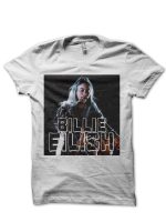 Billie Eilish Half Sleeve White T-Shirt
