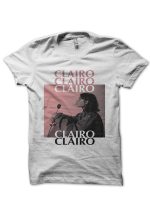 Clairo Half Sleeve White T-Shirt