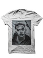 Danish Zehen Half Sleeve White T-Shirt