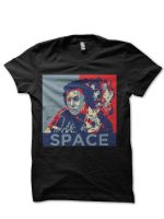 Elon Musk Half Sleeve Black T-Shirt