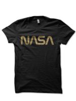 Nasa Half Sleeve Black T-Shirt
