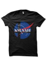 Nasa Half Sleeve Black T-Shirt