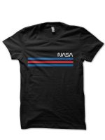 Nasa Half Sleeve Black T-Shirt