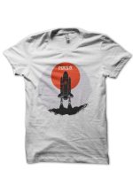 Nasa Half Sleeve White T-Shirt