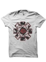 Red Hot Chili Peppers Half Sleeve White T-Shirt