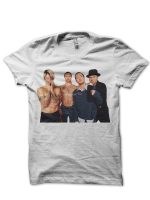 Red Hot Chili Peppers Half Sleeve White T-Shirt