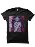 Uchiha Sharingan Half Sleeve Black T-Shirt