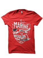 Navy Marine Red T- Shirt