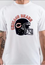 Chicago Bears Half Sleeve White T-Shirt