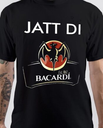 Jatt Di Bacardi Black Plus Size T-Shirt