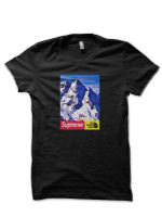 Supreme Half Sleeve Black T-Shirt