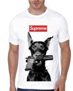 Supreme Half Sleeve White T-Shirt