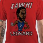LA Clippers Kawhi Leonard Red T-Shirt