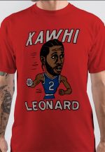 LA Clippers Kawhi Leonard Red T-Shirt