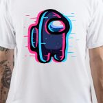 Among Us Half Sleeve White T-Shirt