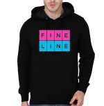 Fine Line Black Hoodie