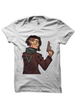Cyberpunk  Half Sleeve White T-Shirt