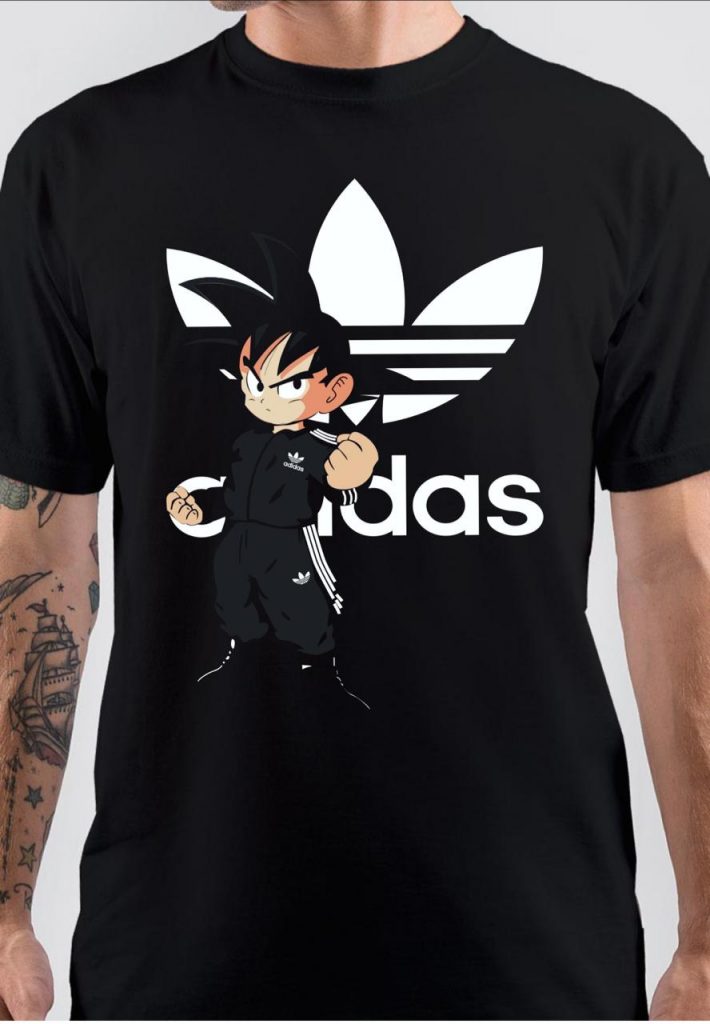 Dragon Ball Adidas Shirt Cartoon Goku Adidas Tshirt Adidas Dragon