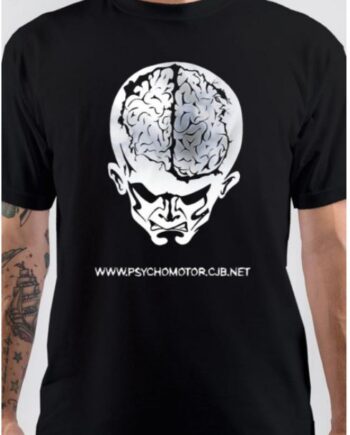 Psychomotor Half Sleeve Black T-Shirt