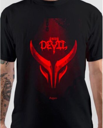 Red Devil Half Sleeve Black T-Shirt