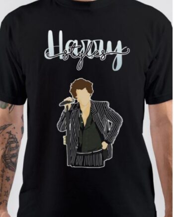 Harry Styles Half Sleeve Black T-Shirt