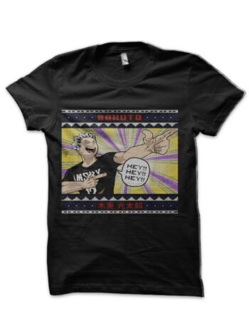 Christmas Anime - Haikyuu - Bokuto Kotaro - Hey! Hey! Hey! - Ugly Christmas Sweaters T-Shirt