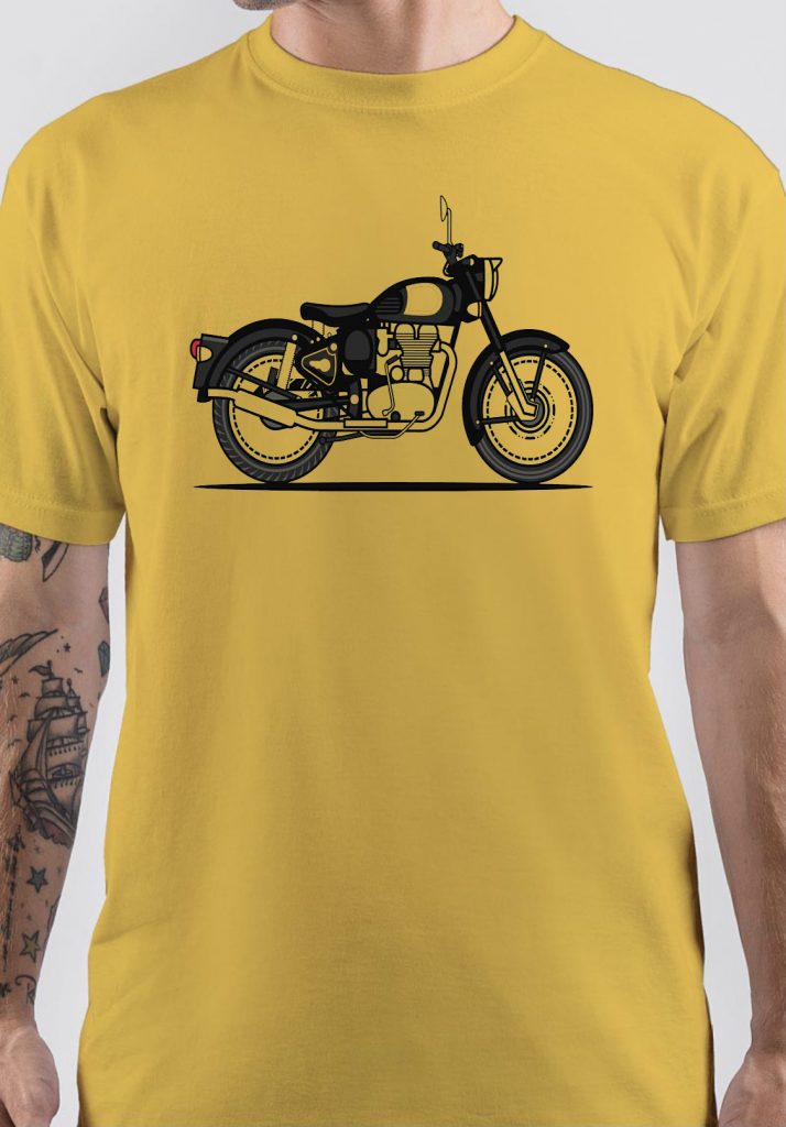 T-shirt Royal Enfield Bullet 1948 - Design Vintage - Gris Métal - Neuf Avec étiquettes