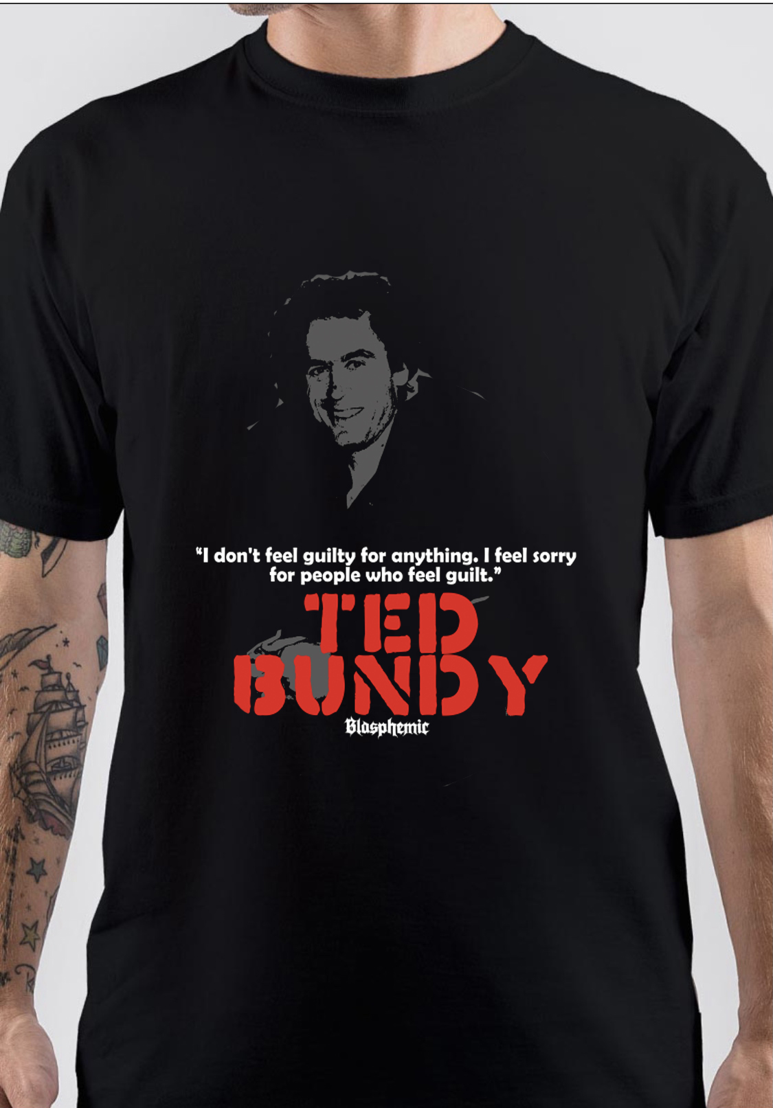 Hvis Defekt undertøj Ted Bundy T-Shirt - Shark Shirts