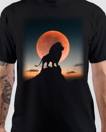 The Lion King Half Sleeve Black T-Shirt