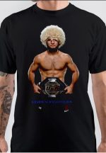 Khabib Nurmagomedov Half Sleeve Black T-Shirt