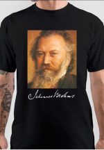 Johannes Brahms Half Sleeve Black T-Shirt