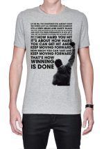 Rocky Balboa Half Sleeve Grey Melange T-Shirt