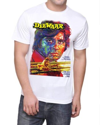Amitabh Bachchan Half Sleeve White T-Shirt