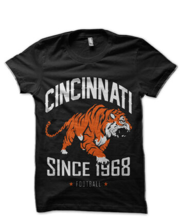 Bengals Football Team Design Cincinnati Black T-Shirt