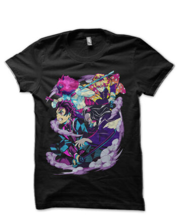 Demon slayer retro Black T-Shirt