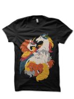 Four Horses of the Nostalgialypse Black T-Shirt