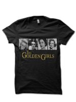 Golden Christmas girls Black T-Shirt