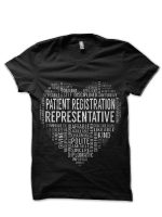 Patient Registration Representative Heart Black T-Shirt