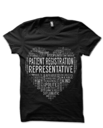 Patient Registration Representative Heart Black T-Shirt