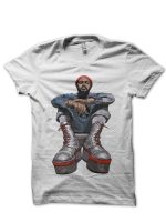 Platform Boots Marvin's White T-Shirt