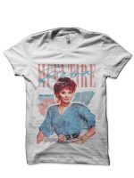 Vintage Faded 80s Style Fan Design Reba McEntire White T-Shirt