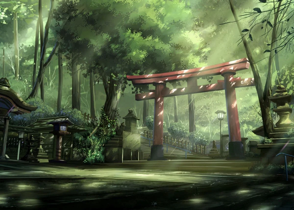 Anime scenery on Craiyon