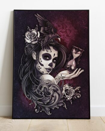 Filter Tattoo Poster Old School Design Traditional Skull Pirate Flower  American Mermaid Shower Curtain By Ho Me Lili With Hook - AliExpress