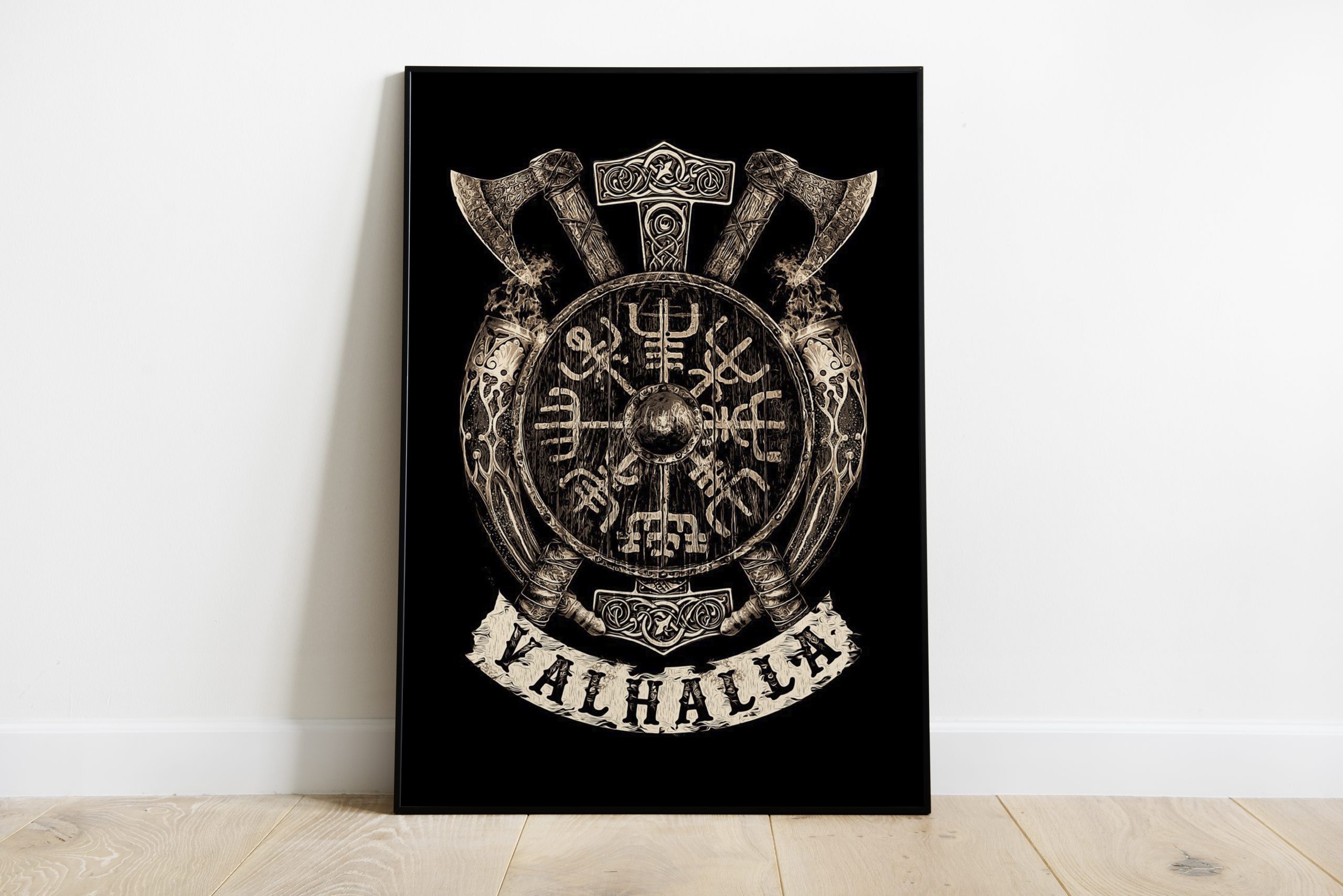 Viking Vegvisir Shield Poster Shark Shirts Viking Vegvisir Shield Poster Shark Shirts