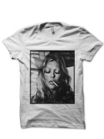 Kate Girl Smoking Cigarette Fan Art White T-Shirt