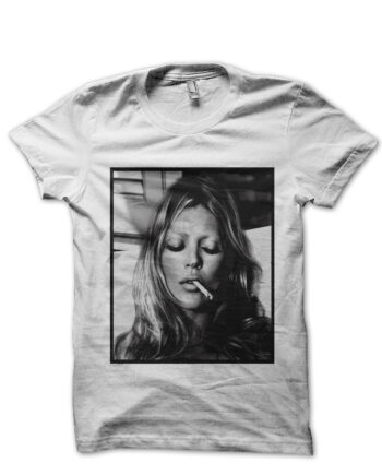 Kate Girl Smoking Cigarette Fan Art White T-Shirt