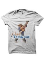 Retro Country Icon Tribute Dwight Yoakam White T-Shirt