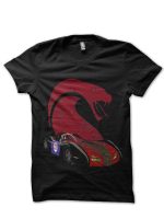 Snake Oiler - Red Distressed Black T- Shirt