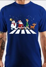 Christmas Road Navy Blueb T-Shirt