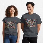 100 Best Horror Movies of All Time Collage Printed T-Shirt
